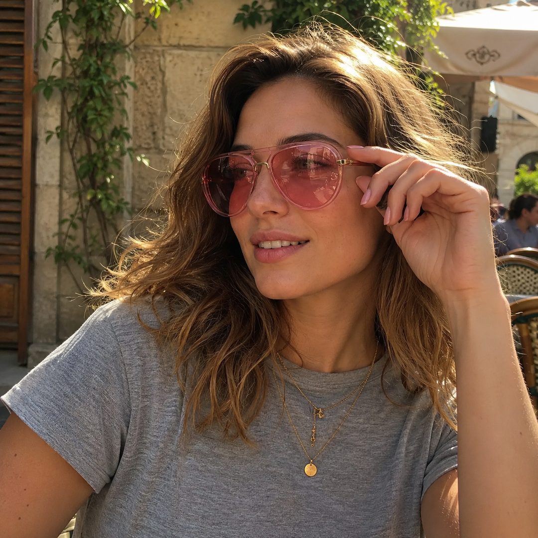 Cliente de Glamora con sus gafas